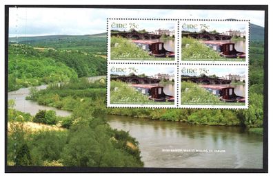 2006 Ireland Inland Waterways of Ireland Commemorative Stamps Booklet Pane featuring River Barrow near St. Mullins, Co.Carlow Mint Never Hinged (MNH). Hibernian HP166
