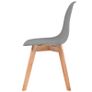 Dining Chairs 4 pcs Grey Plastic Image 4