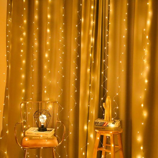3x3m Garland LED USB Fairy Lights Curtain 3m String Lights Remote Christmas Ornaments New Year 2022 Christmas Decorations for Home
