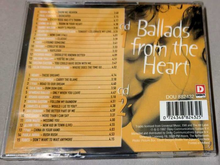 2 CD's  Ballads from the Heart, VG condition.