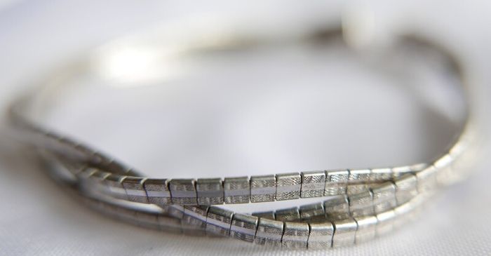 Vintage Bracelet Sterling Silver 925- stamped, clasp with safety catch, probably from the 70s, length 7,5" - 14,42g