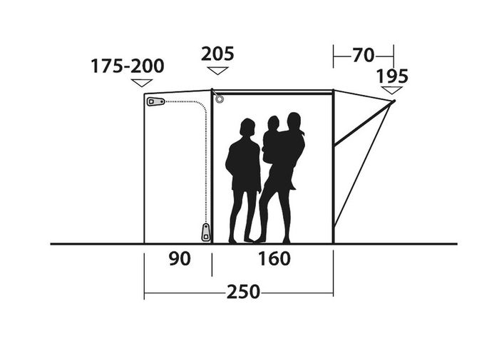 Outwell Fresno drive-away awning New
