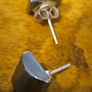 Silver earrings with hematite Image 3