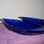 Pair of vintage cobalt blue banana split boats Image 6