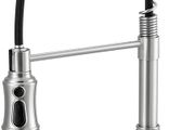 NEW SALE | Brushed Kitchen Tap,Spring Kitchen Taps with Pull Out Spray,3 Spray Modes 360 Degree Swivel High Arc Single Handle Kitchen Sink Mixer Tap with Pull Down Sprayer