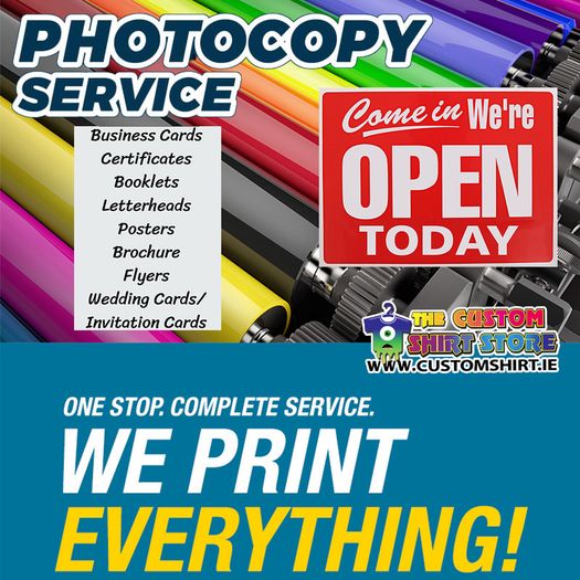 T-Shirt Printing & Workwear Embroidery | Photocopy Services