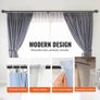 Double Rod Curtain Rods, 91.4-182.9 cm Adjustable Length, Black Double Curtain Rods Image 4
