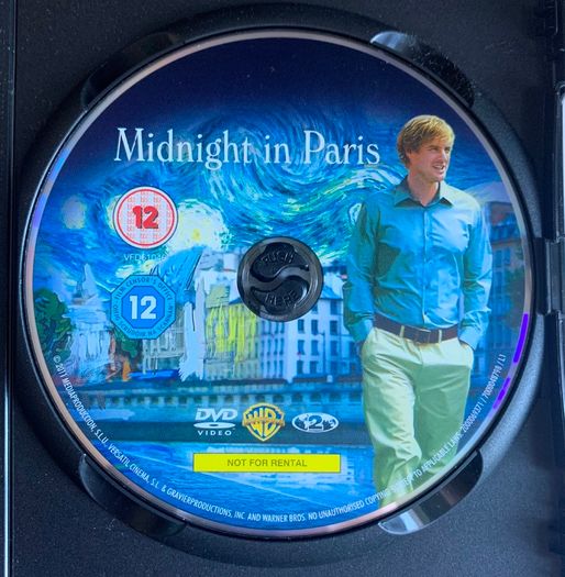 Midnight In Paris (Woody Allen Film) [2011] Owen Wilson & Rachel McAdams [Movie DVD] Academy Award Winner