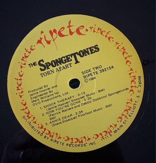 The Spongetones - Torn Apart (indie Us pressing). Legendary Beatles-influenced power pop band. Very highly regarded release - check themOut on YouTube. Bargain!