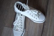 White canvas sneakers size 12