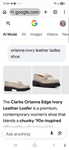 Clarkes Ladies Ivory Loafers