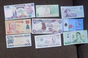 Lot of 9 Uncirculated World Banknotes.No 4.