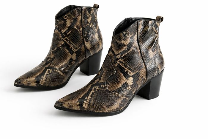 Snake print leather Moda in Pelle New Boots EU41