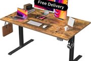 Height-Adjustable Electric Desk, 140x80 cm