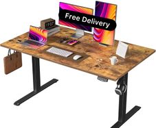 Height-Adjustable Electric Desk, 140x80 cm