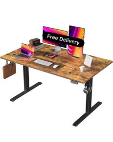 Height-Adjustable Electric Desk, 140x80 cm