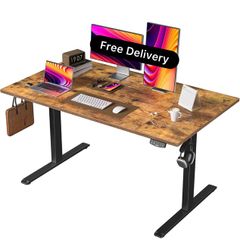 Height-Adjustable Electric Desk, 140x80 cm