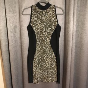 Women Gold / Black Dress two-piece