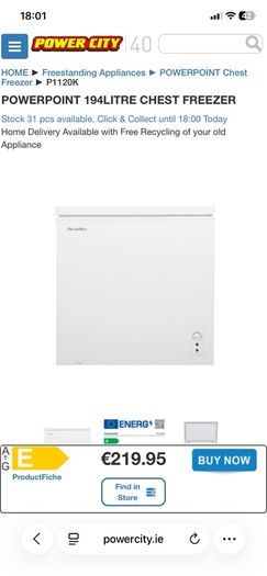 Chest freezer