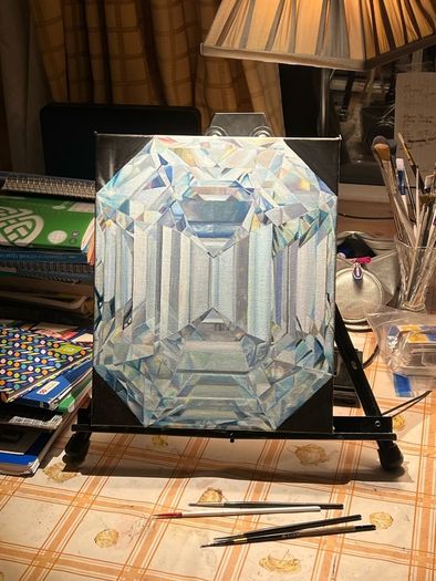 Original Oil Painting " Diamond "