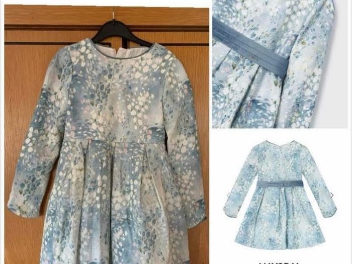 Mayoral chic blue floral jacquard dress sweet special event