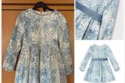 Mayoral chic blue floral jacquard dress sweet special event