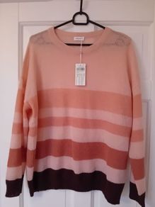 Gerry Weber Pink Stripe Jumper - Fits UK 12 to 14 - BNWT RRP 90