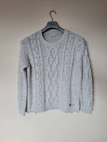 Diesel cable knit sparkle jumper Size large ptp 22" grey In excellent condition