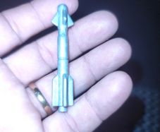 Vintage, Hasbro, GI JOE 1987 Cobra Pogo Ballistic Battle Ball Grey MISSILE- Part