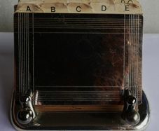 Vintage Silver Plated Flip-style Index  "number finder" used to organize contacts alphabetically.