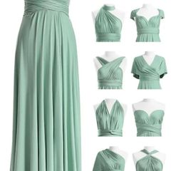 Wedding: 6 sage Green Multiway dress