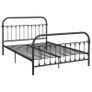 Bed Frame Grey Metal 140x200 cm Image 2