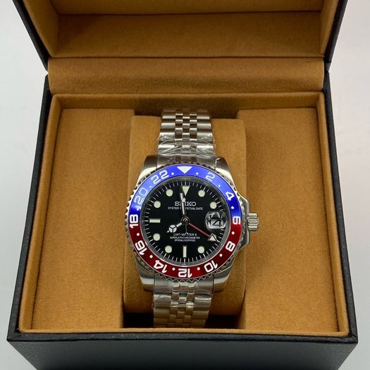 Seiko Watch Mod Pepsi Automatic 40mm