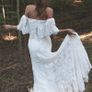Wedding dress - Bohemian style, off shoulder, lace Image 3