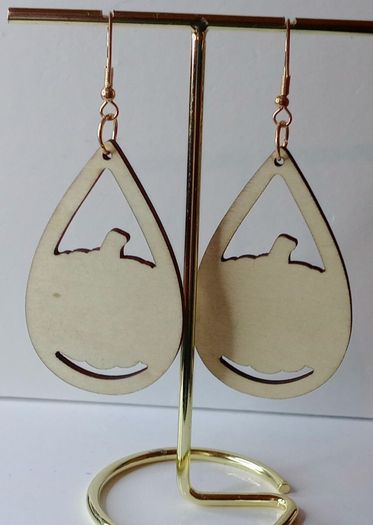 Halloween Scary Pumpkin Waterdrop Earrings