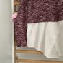 top Bershka size large burgundy top with white shirt base size large Image 7