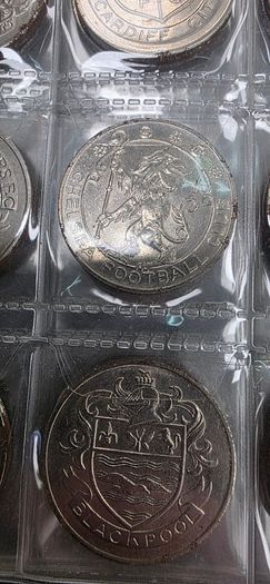 Vintage Football Token Album Lot - 1972 Esso FA Cup Centenary, England & France Squad Medals
