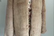 jacket faux fur Zara beige edge to edge jacket large