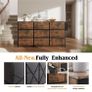 Fabric Chest of Drawers 9 Drawers Large TV Stand for 43-65 TVs Label Cards, Side Pocket & Image 4