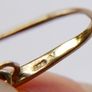 Vintage 925 Sterling Silver Gold Plated Amethyst Hook Drop Earringss Image 6