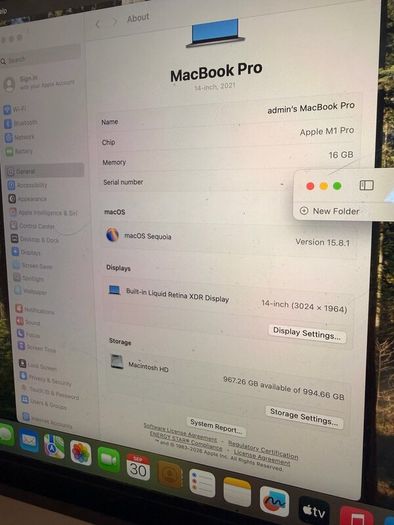 Macbook Pro 1416GB RAM 1TB SSD - Perfect