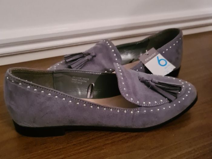 Grey / Silver Stud Loafers BRAND NEW!!!