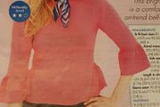 A Knitting Pattern  - A Peplum Top with Bell-Sleeve Detail - E