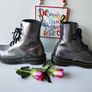 Dr martens 1460 8 hole chrome metallic lace up ankle patent boots UK5 EU38 US7 Image 7