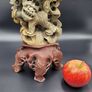 Large Antique 19th/20th Century Chinese Qing Soapstone Foo Dog Carving Image 4