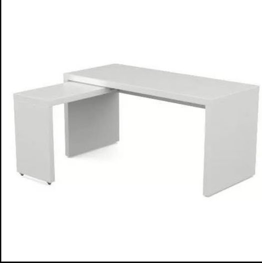 IKEA White L Shaped DeskCorner Desk Good Conditio