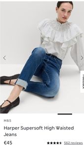 M&S Harper Cigarette Supersoft Jeans  UK 14 Short