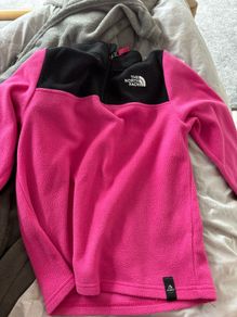 north face pink quarter zip fleece