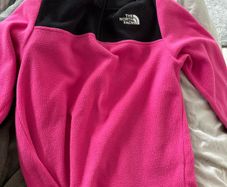 north face pink quarter zip fleece