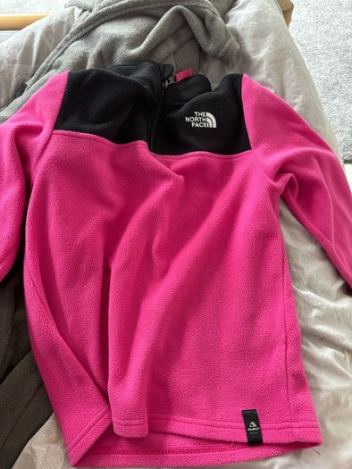 north face pink quarter zip fleece
